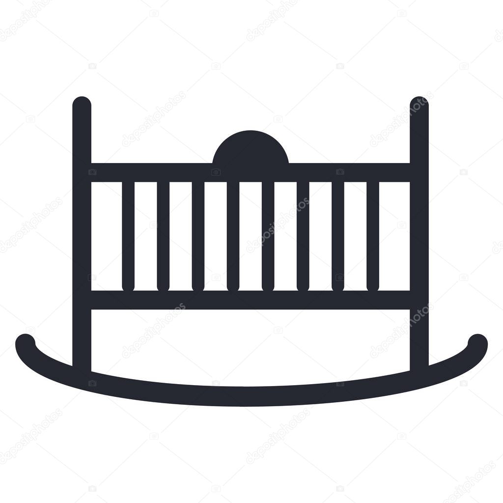 Cradle icon vector isolated on white background for your web and mobile app design, Cradle logo concept