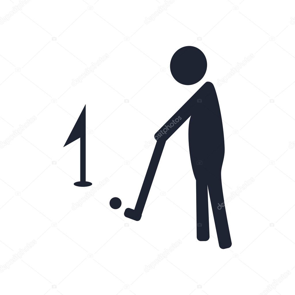 Golf icon vector isolated on white background for your web and mobile app design, Golf logo concept