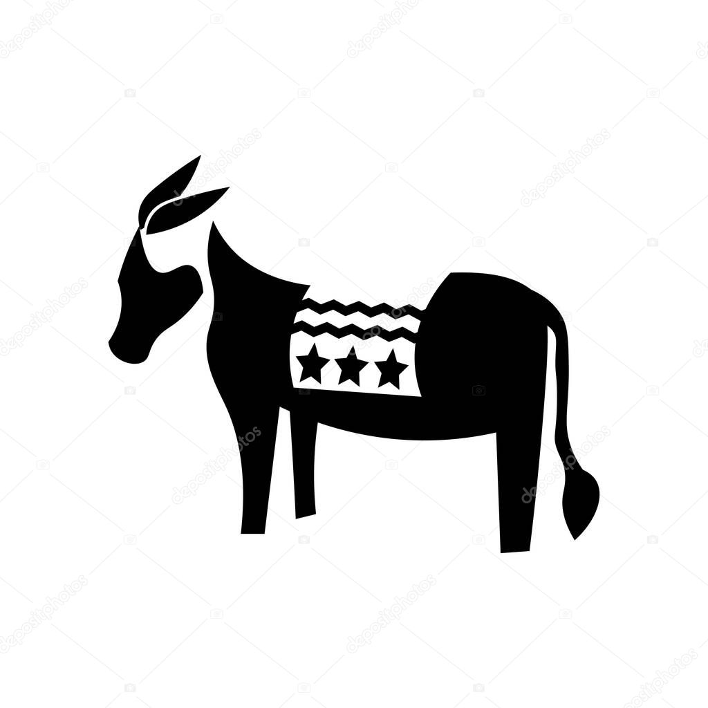 Donkey icon vector isolated on white background for your web and mobile app design, Donkey logo concept