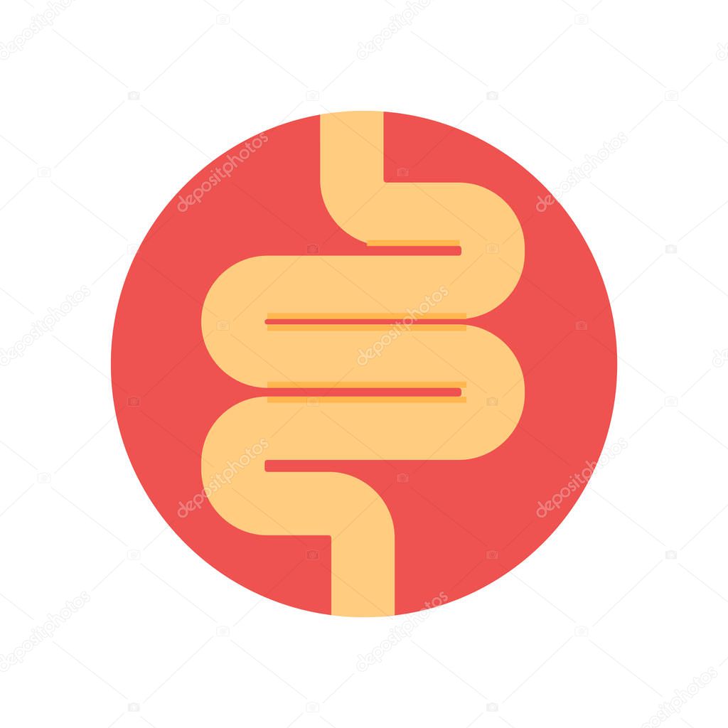 Intestines icon vector isolated on white background for your web and mobile app design, Intestines logo concept