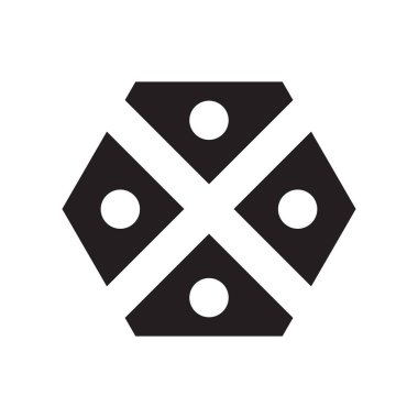 Web ve mobil uygulaması tasarım için beyaz arka plan üzerinde izole simge vektör çapraz logo kavramı