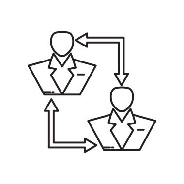 Web ve mobil uygulaması tasarımı, ekip çalışması logo kavramı için beyaz arka plan üzerinde izole ekip çalışması simge vektör