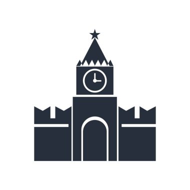 Web ve mobil uygulaması tasarımı, Kremln logo kavramı için beyaz arka plan üzerinde izole Kremln simge vektör