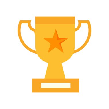 Web ve mobil uygulaması tasarım, kupa logo kavramı için beyaz arka plan üzerinde izole kupa simge vektör