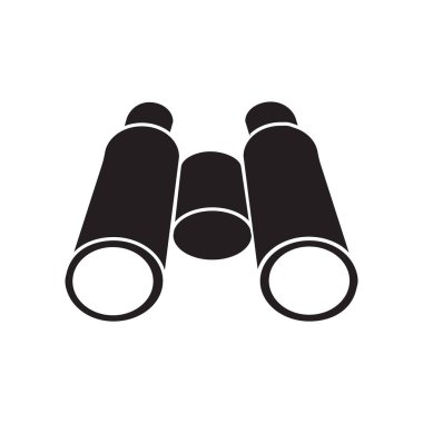 Web ve mobil uygulaması tasarımı, dürbün logo kavramı için beyaz arka plan üzerinde izole dürbün simge vektör