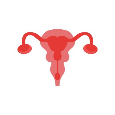 Web ve mobil uygulaması tasarımı, rahim logo kavramı için beyaz arka plan üzerinde izole rahim simge vektör