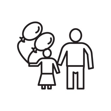 Balon simge vektör web ve mobil uygulaması tasarımı, balon logo kavramı için izole üzerinde beyaz arka plan