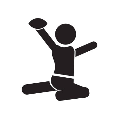 Adam kutlayan simge vektör izole üzerinde beyaz arka plan web ve mobil uygulaması tasarımı, logo kavramı adam kutluyor