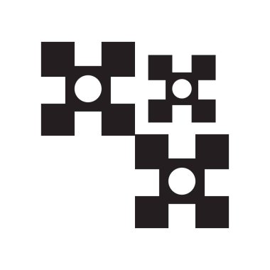 Kareler simge vektör web ve mobil uygulaması tasarımı, kareler logo kavramı için izole üzerinde beyaz arka plan