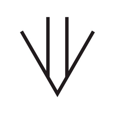 Ok simge vektör web ve mobil uygulaması tasarım, aşağı ok logo kavramı için beyaz arka plan üzerinde izole