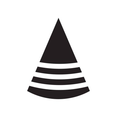 Web ve mobil uygulaması tasarımı, koni logo kavramı için beyaz arka plan üzerinde izole koni simge vektör