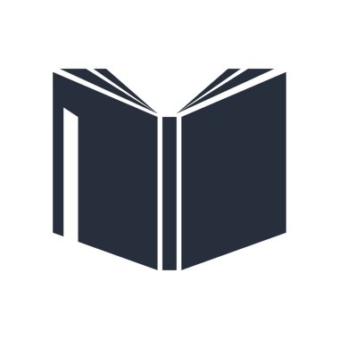 Kitap simgesini vektör web ve mobil uygulaması tasarımı, logo kavramı kitap için izole üzerinde beyaz arka plan