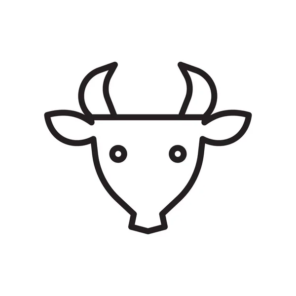 Иконка Cow Выделена Белом Фоне Дизайна Вашего Веб Сайта Мобильного — стоковый вектор