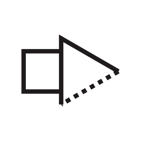 Icono Flecha Derecha Vector Aislado Fondo Blanco Para Diseño Web — Vector de stock