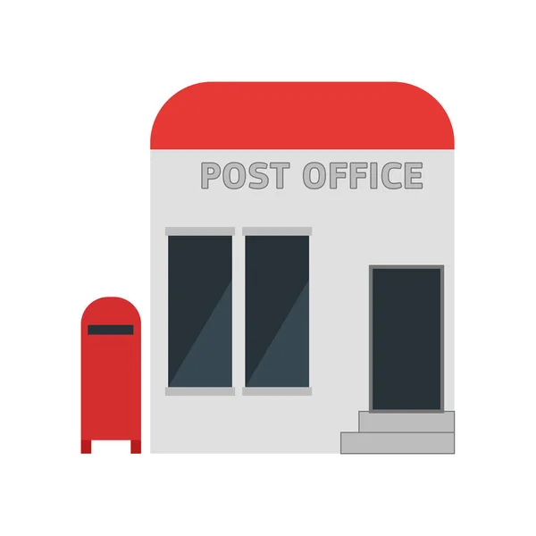 郵便局のアイコン ベクトルの Web およびモバイル アプリのデザイン 郵便局ロゴのコンセプト ホワイト バック グラウンドの分離 — ストックベクタ