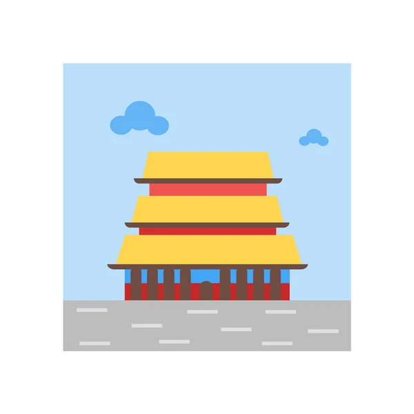 Forbidden City Icon Vector Isolated White Background Your Web Mobile — Stock Vector