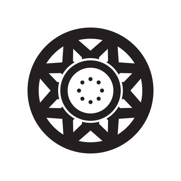 合金ホイールのアイコン ベクトル Web およびモバイル アプリのデザイン合金ホイールのロゴのコンセプトのホワイト バック グラウンドの分離 — ストックベクタ