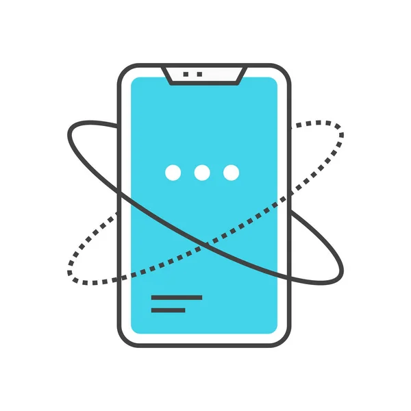 Vektorové Ikony Smartphone Izolovaných Bílém Pozadí Pro Váš Web Mobilní — Stockový vektor