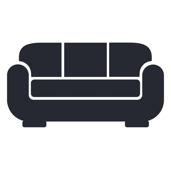 Sofa Symbol Vektor Isoliert Auf Weißem Hintergrund Für Ihr Web — Stockvektor