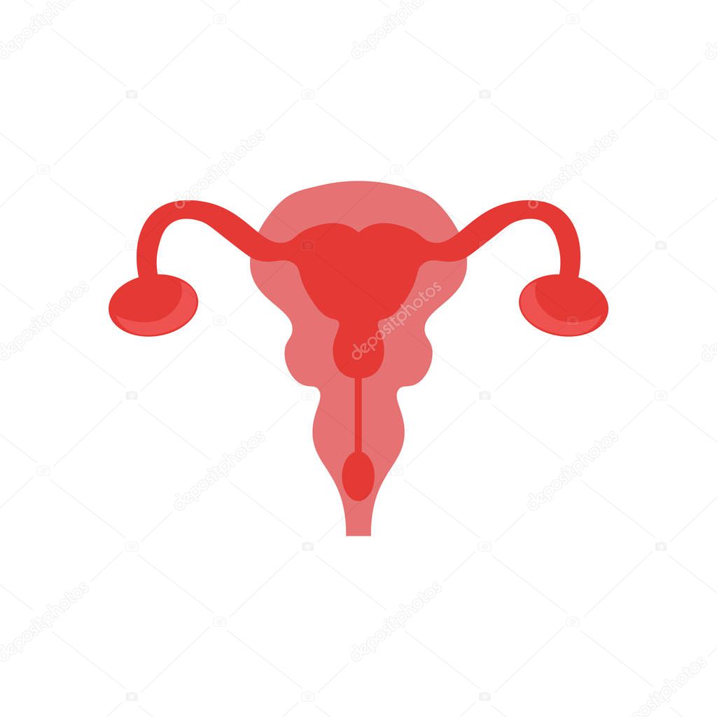Uterus icon vector isolated on white background for your web and mobile app design, Uterus logo concept