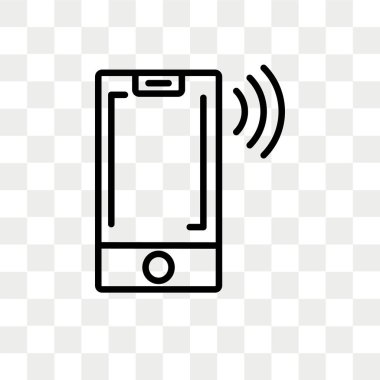 Saydam arka plan üzerinde dikey iphone logo kavramı izole dikey iphone vektör simgesi