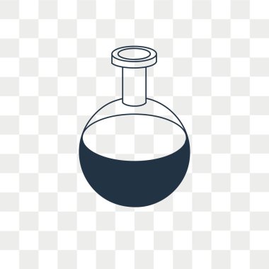 Saydam arka plan üzerinde iksir logo kavramı izole iksir vektör simgesi