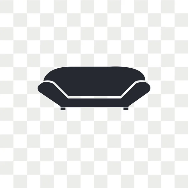 Sofa Vector Icon Isolated Transparent Background Sofa Logo Concept — Stock Vector