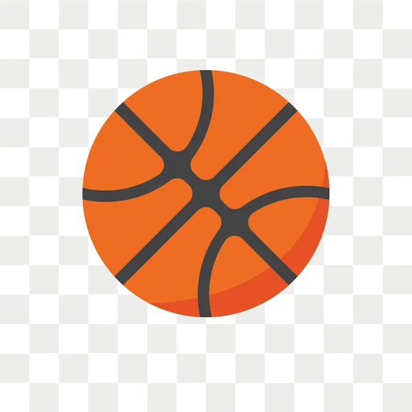 Basketball Vector Icon Isolated Transparent Background Basketball Logo Concept — Stock Vector