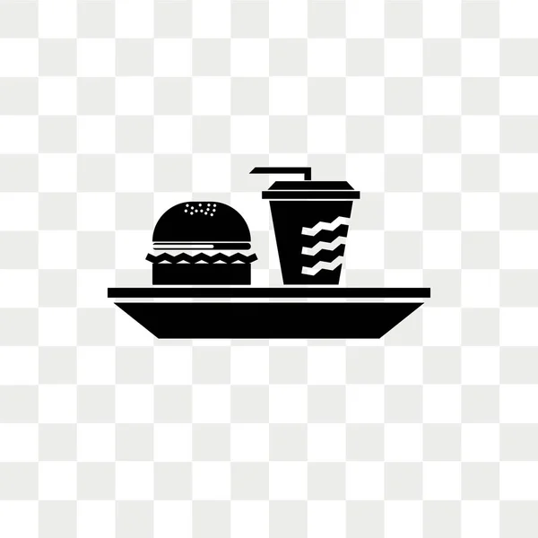 Burger Vector Icon Isolated Transparent Background Burger Logo Concept — Stock Vector
