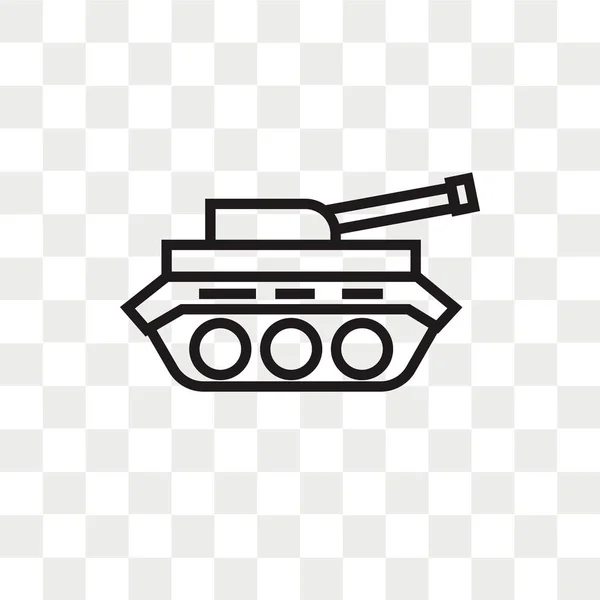 Saydam Arka Plan Üzerinde Tank Logo Kavramı Izole Tank Vektör — Stok Vektör