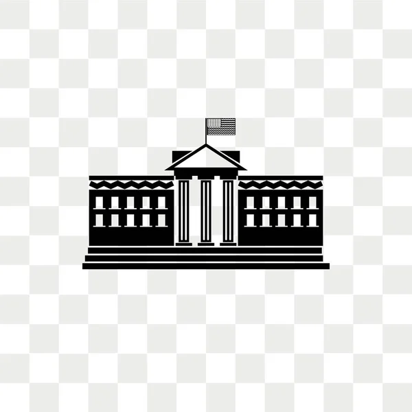 Λευκός Οίκος Εικονίδιο Διάνυσμα Απομονώνονται Διαφανές Φόντο Λευκό Σπίτι Λογότυπο — Διανυσματικό Αρχείο
