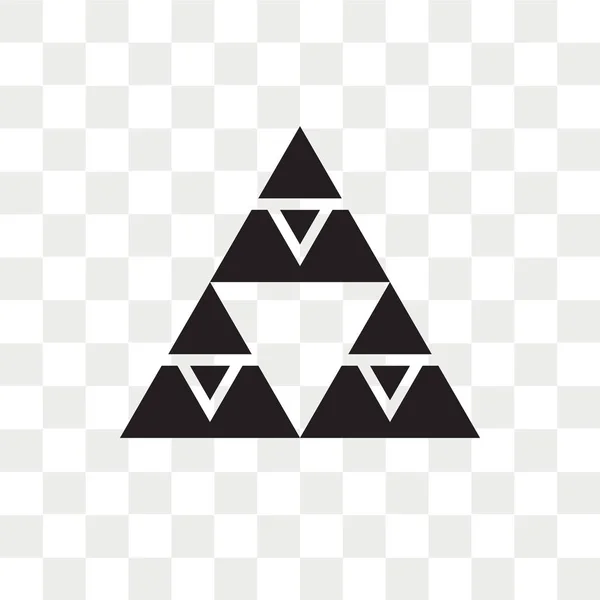 Ícone Vetorial Triângulo Isolado Fundo Transparente Conceito Logotipo Triângulo — Vetor de Stock
