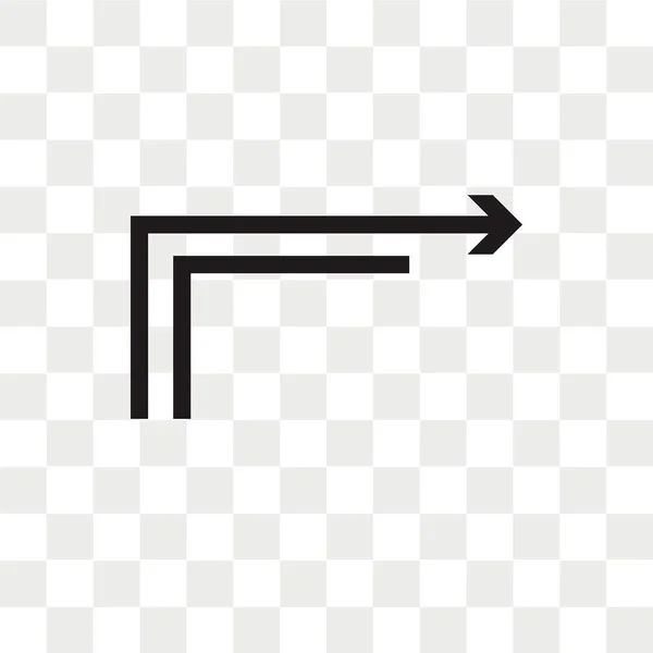 Icona Vettoriale Freccia Destra Isolata Sfondo Trasparente Concetto Logo Freccia — Vettoriale Stock