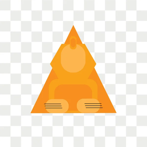 Sphinx Vektor Symbol Isoliert Auf Transparentem Hintergrund Sphinx Logo Konzept — Stockvektor