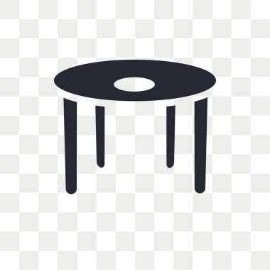 Saydam arka plan üzerinde tablo logo kavramı izole tablo vektör simgesi