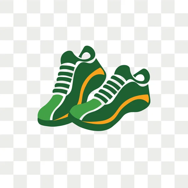 Sneakers Vector Icon Isolated Transparent Background Sneakers Logo Concept — Stock Vector