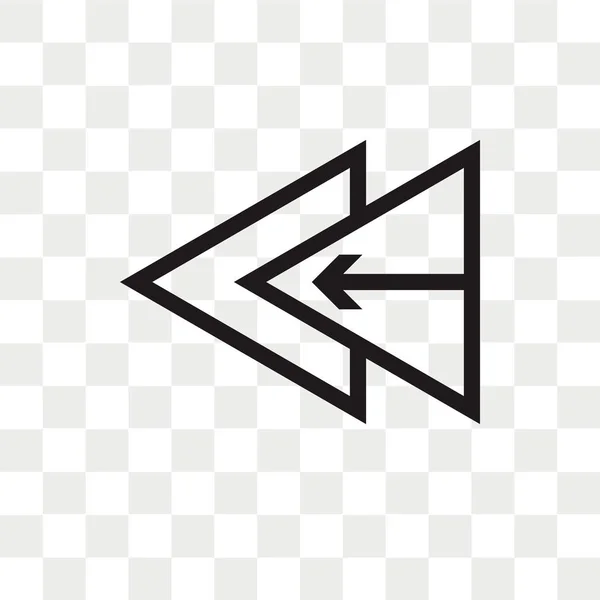 Значок Вектор Стрелки Влево Изолирован Прозрачном Фоне Концепция Логотипа Стрелки — стоковый вектор