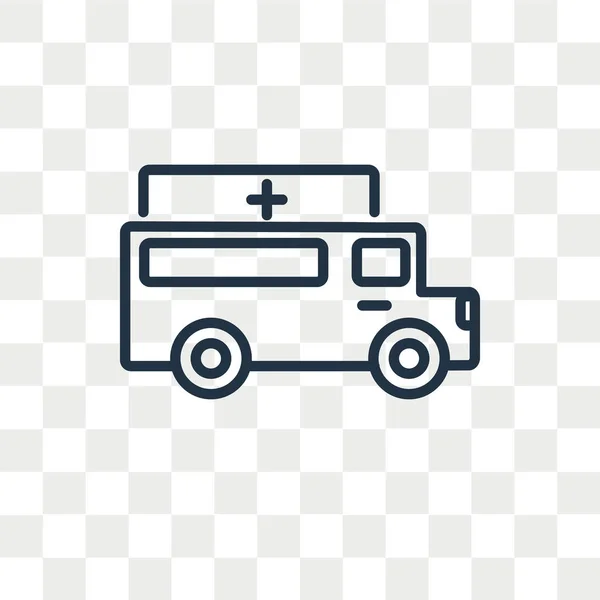 Icono Vector Ambulancia Aislado Sobre Fondo Transparente Concepto Logotipo Ambulancia — Vector de stock