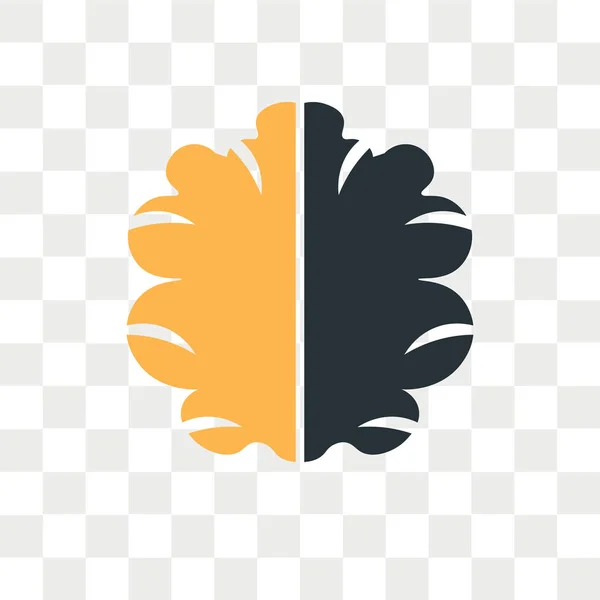 Gehirn Vektor Symbol Isoliert Auf Transparentem Hintergrund Gehirn Logo Konzept — Stockvektor