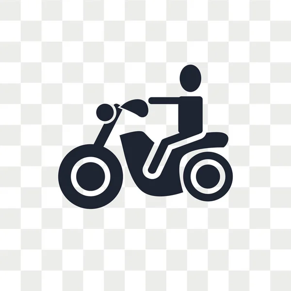 Icono Del Vector Motocicleta Aislado Sobre Fondo Transparente Concepto Del — Vector de stock