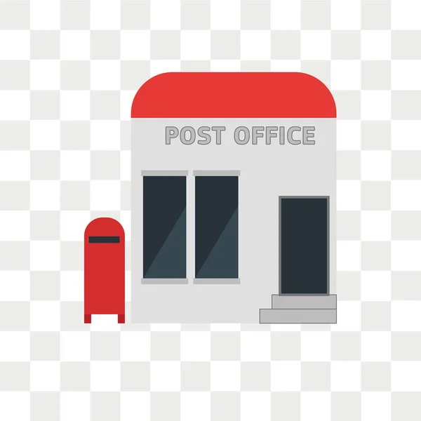 Post Office Vector Icon Isolated Transparent Background Post Office Logo — Stock Vector