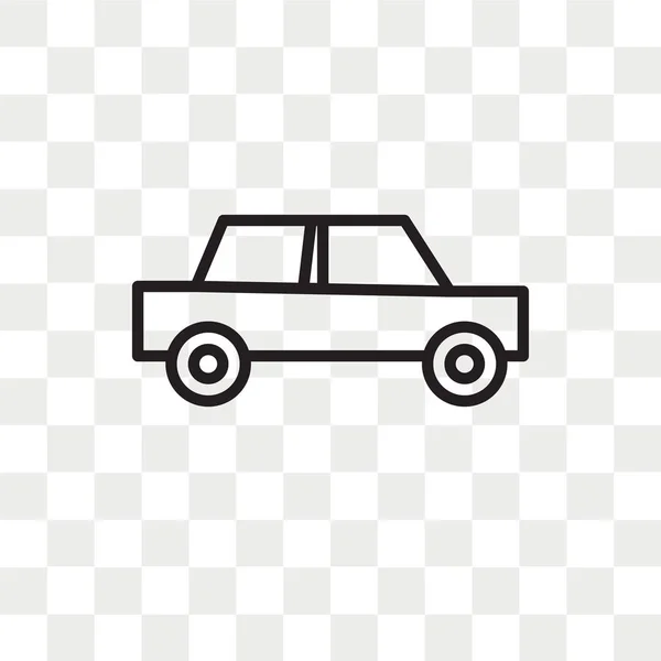 Icono Del Vector Del Coche Aislado Sobre Fondo Transparente Concepto — Archivo Imágenes Vectoriales