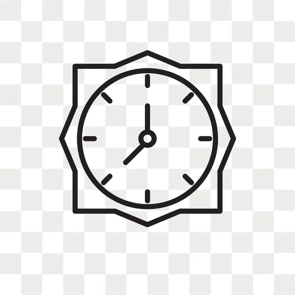 Ícone Vetor Relógio Isolado Fundo Transparente Conceito Logotipo Relógio — Vetor de Stock