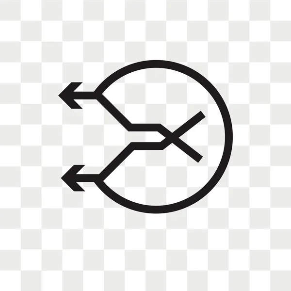 Піктограма Лівої Стрілки Ізольовано Прозорому Фоні Концепція Логотипу Лівої Стрілки — стоковий вектор