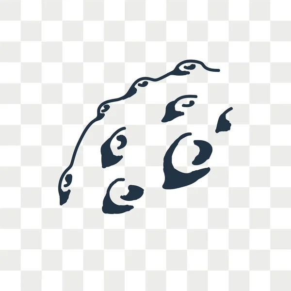Icône Vectorielle Pleine Lune Isolée Sur Fond Transparent Concept Logo — Image vectorielle