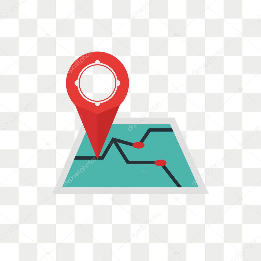 Gps vector icon isolated on transparent background, Gps logo concept