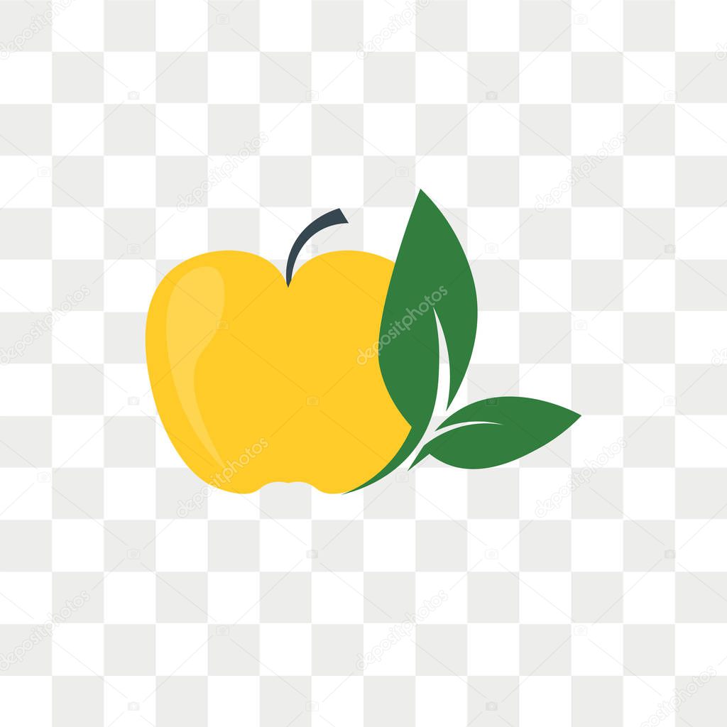 Organic food vector icon isolated on transparent background, Organic food logo concept