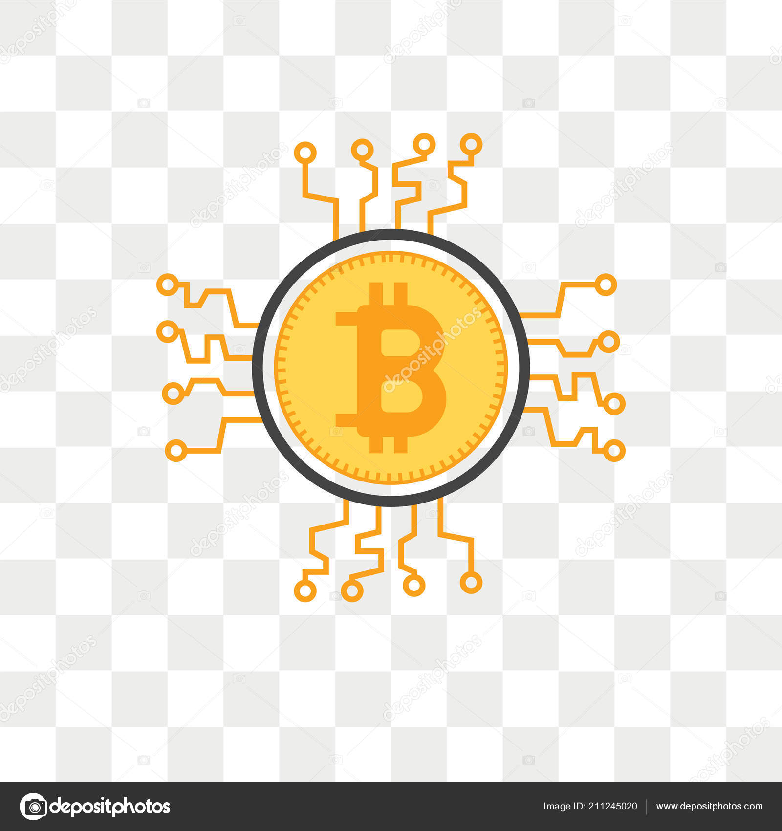 Bitcoin Vector Icon Isolated Transparent Background Bitcoin Logo Concept Stock Vector C Vectorstockcompany 211245020