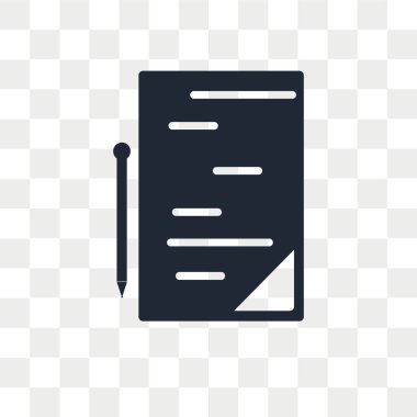 Saydam arka plan üzerinde sözleşme logo kavramı izole sözleşme vektör simgesi