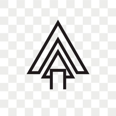 Yukarı ok vektör simgesi ok logo kavramı kadar şeffaf arka plan üzerinde izole